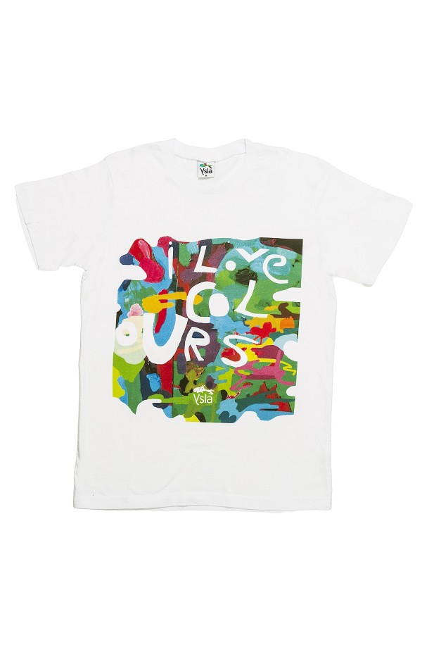 T-shirt "I love colours" 100% cotton, made in Italy
