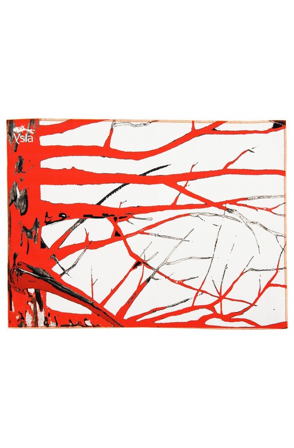 Tapete "Red tree" en 100% algodòn, made in Italy,  2 unidades.